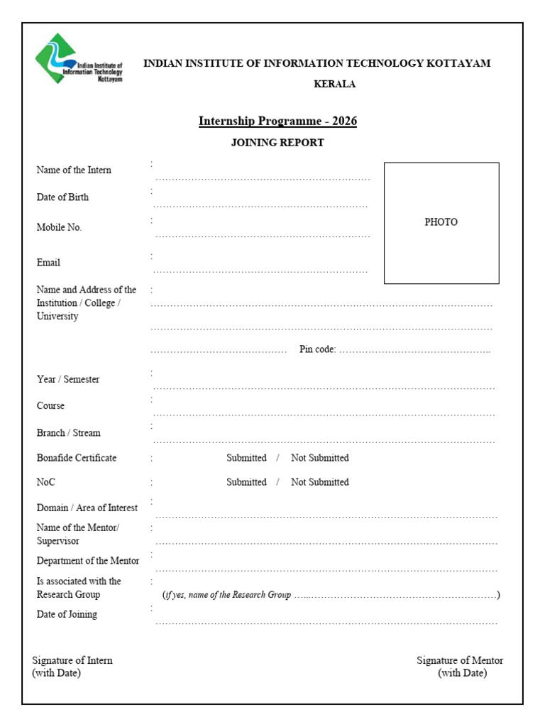 Joining Report Format | PDF