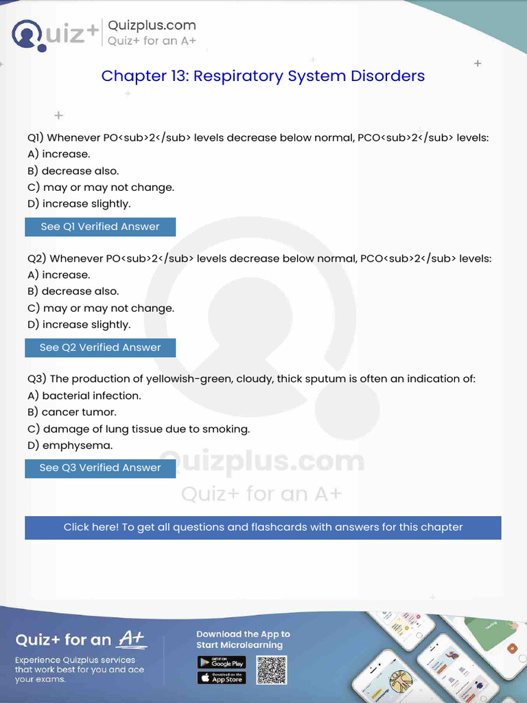 Whenever Posub2Sub Levels Decrease Below Normal Pcosub2Sub Levels | PDF ...