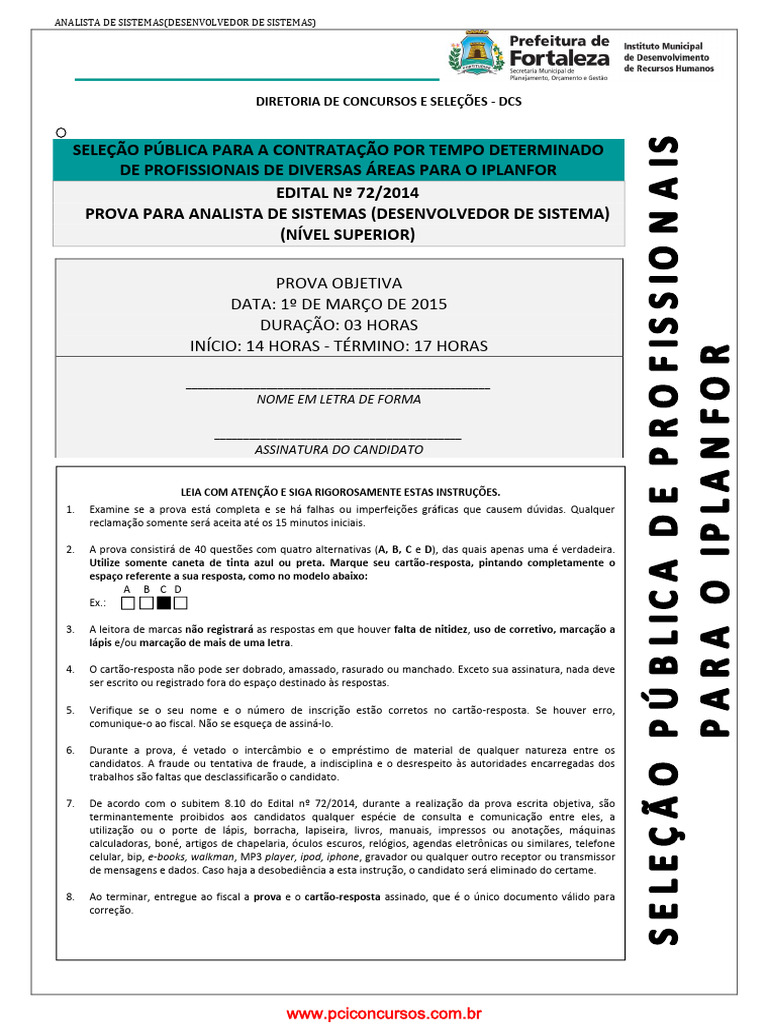 Analista de Sistema Desenvolvedor de Sistema | PDF | Testes de software ...