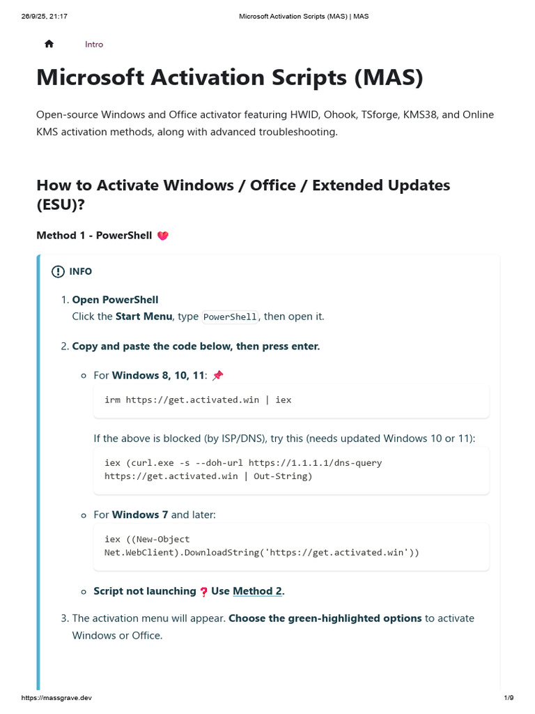 Microsoft Activation Scripts (MAS) MAS | PDF | Internet Explorer ...