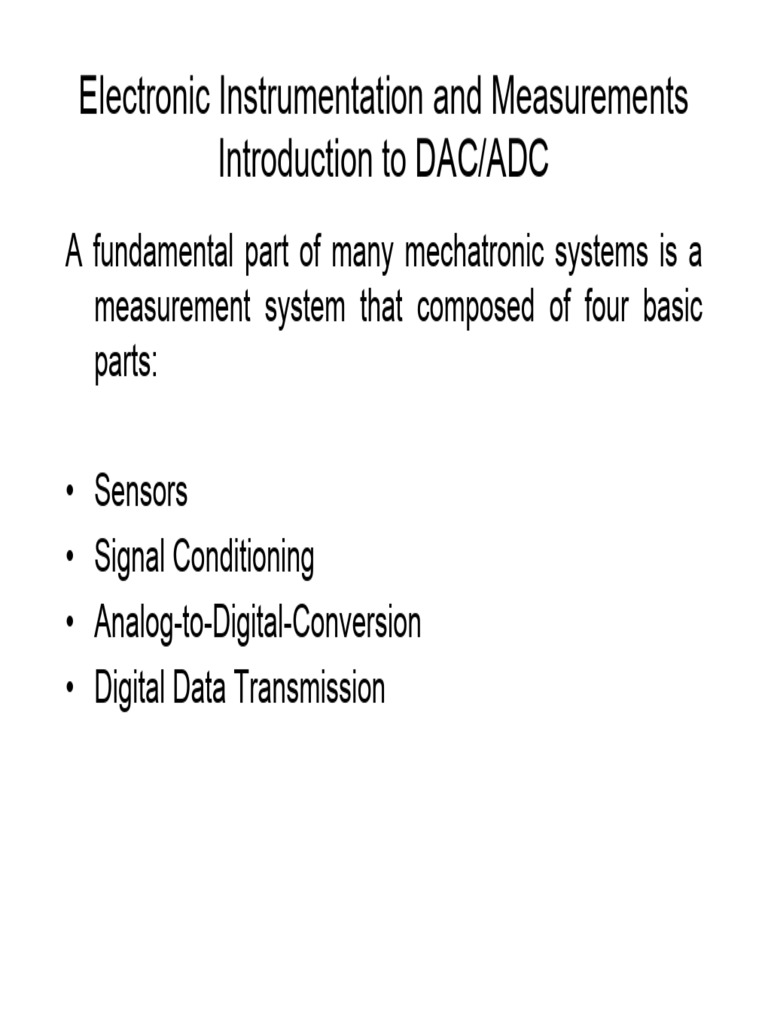 LECTURE NOTE ON ADC- DAC ELG4135L14 | PDF | Analog To Digital Converter ...