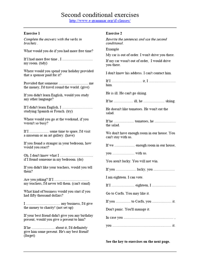 Conditional 2 Worksheet | PDF | Grammar | Languages