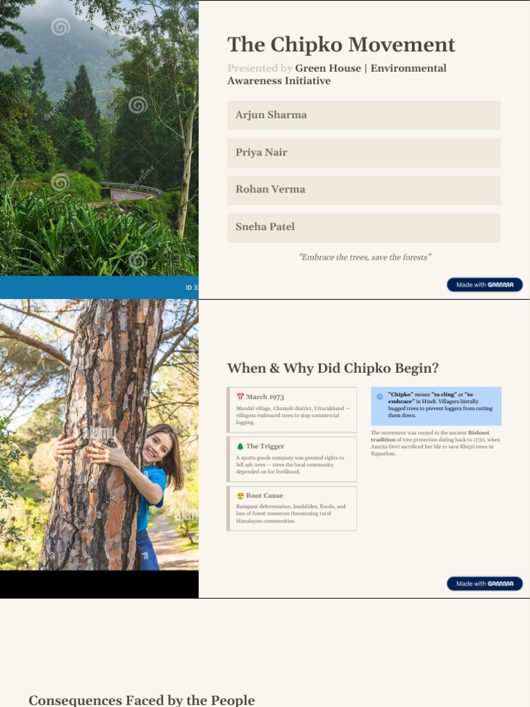 The Chipko Movement | PDF | Natural Environment | Social Movements