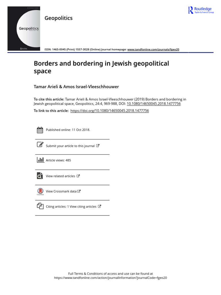 Borders and Bordering | PDF | Halakha | Rabbi