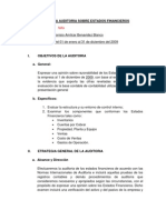 Planeacion de Una Auditoria Sobre Estados Financieros