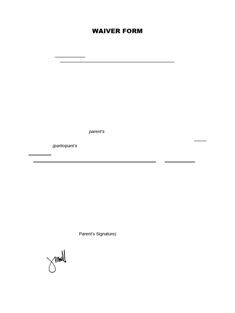 Waiver Form | PDF