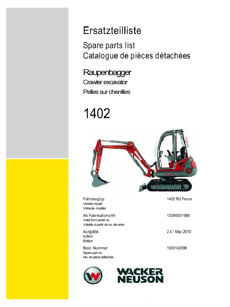 Neuson 1402 | PDF