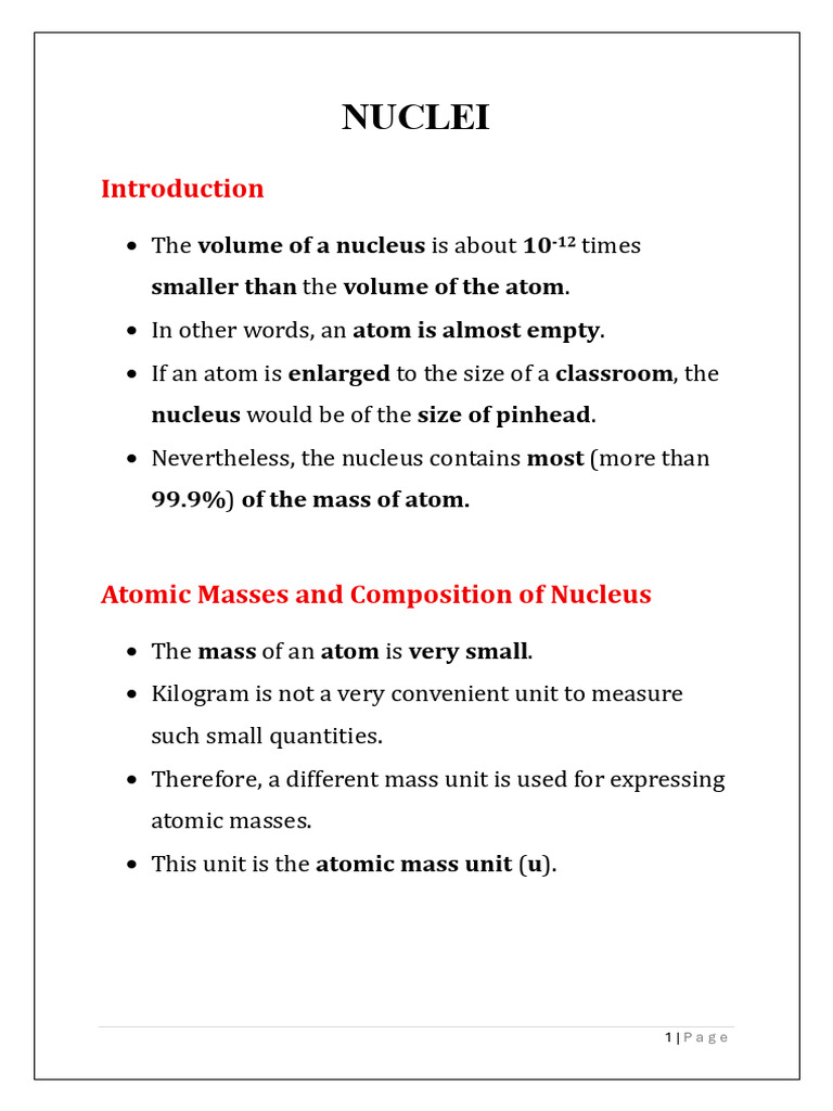 Nuclei | PDF | Atomic Nucleus | Isotope