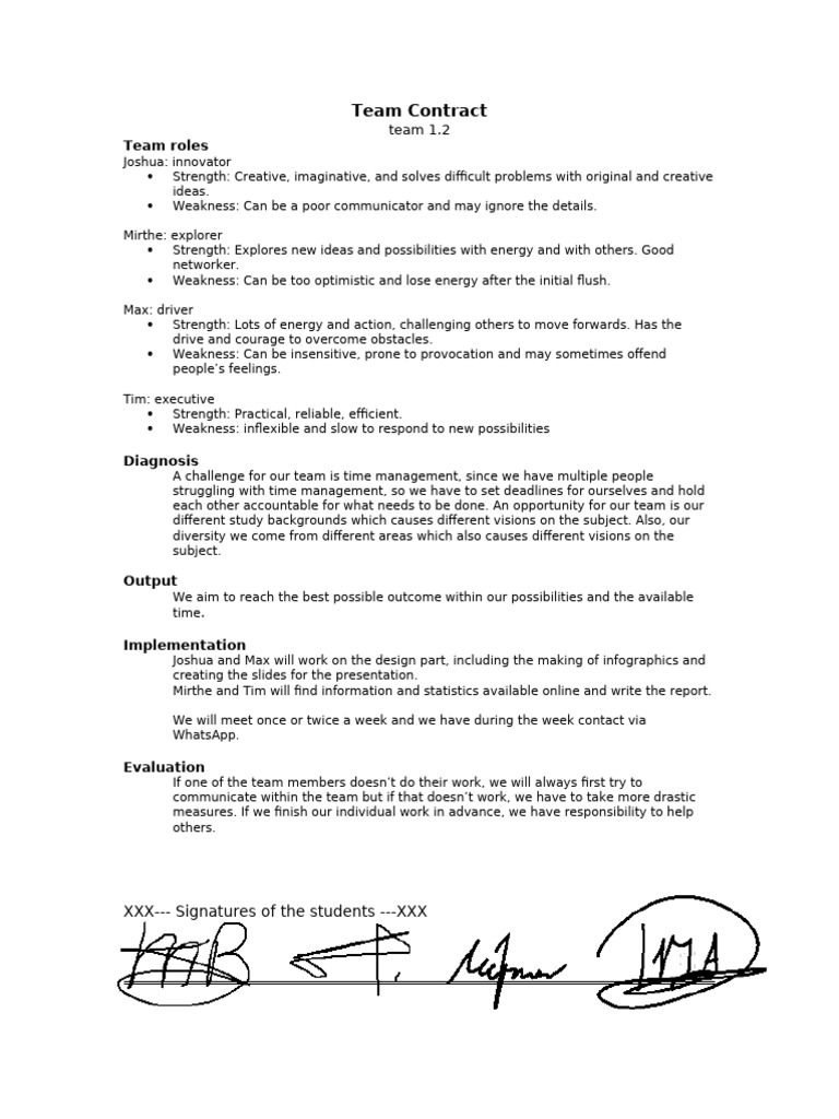 Team Contract | PDF