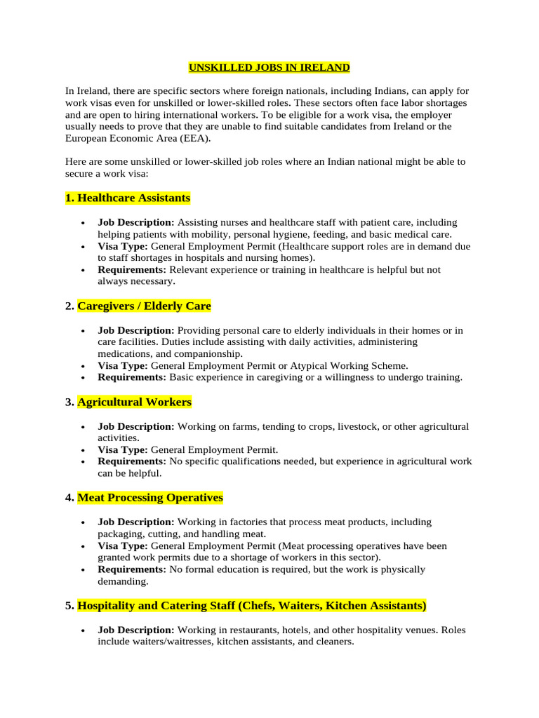 Unskilled CV Templates-1 | PDF | Food Safety | Employment