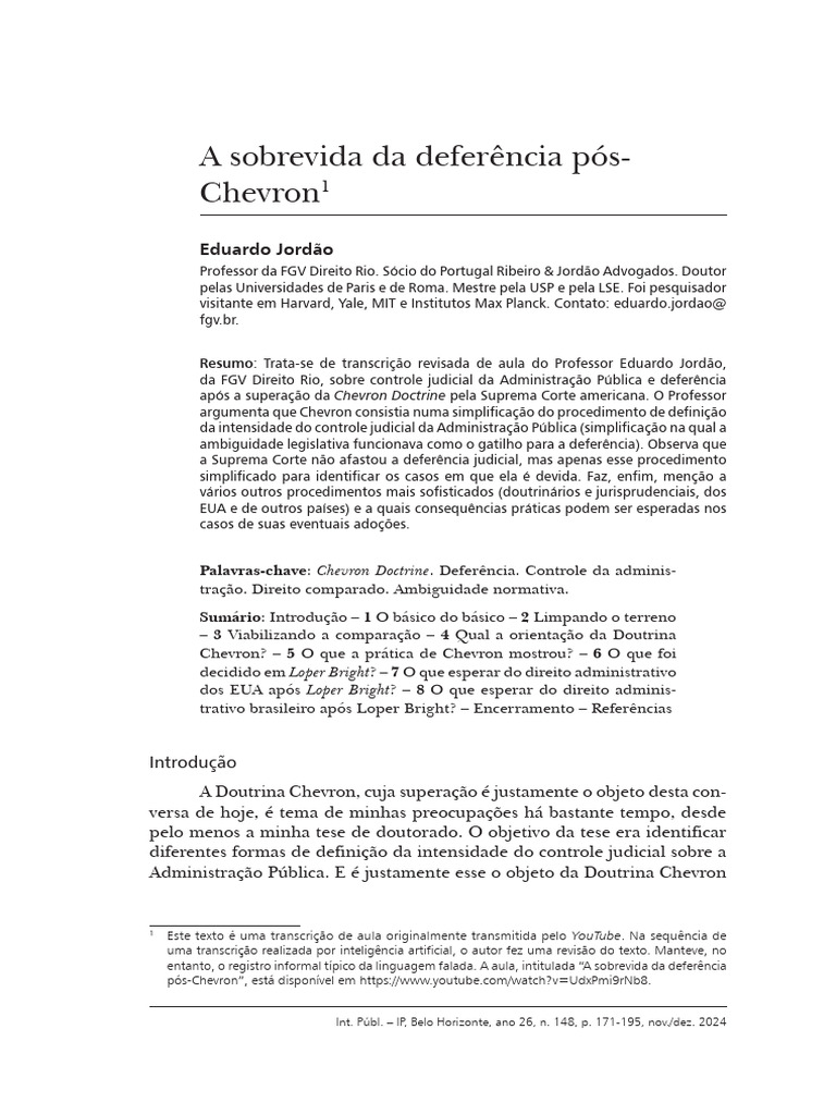 Texto 2 - A Sobrevida Da Deferência | PDF | Judiciários | Juiz