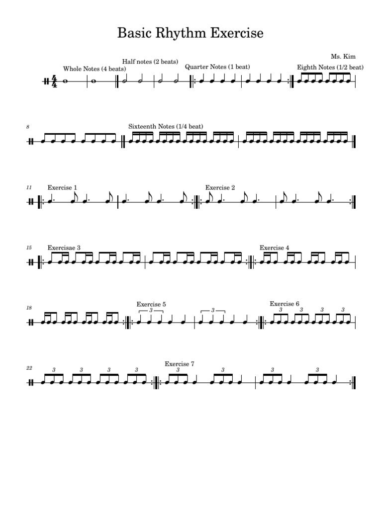 Basic Rhtyhm Exercises | PDF