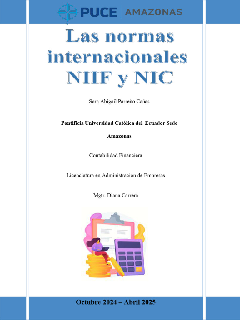 Sara Parreño - Niif y Nic | PDF | normas internacionales de INFORMACION ...