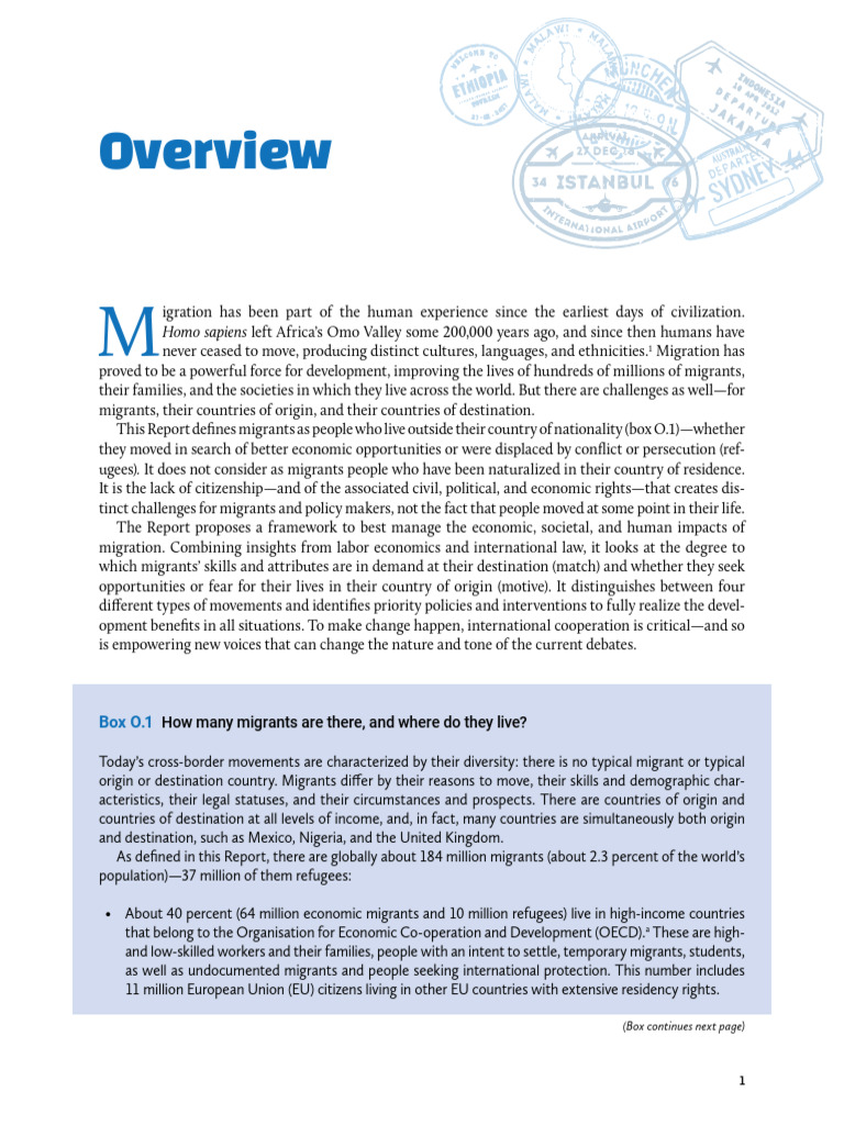 Overview | PDF | Human Migration | Migrant Worker