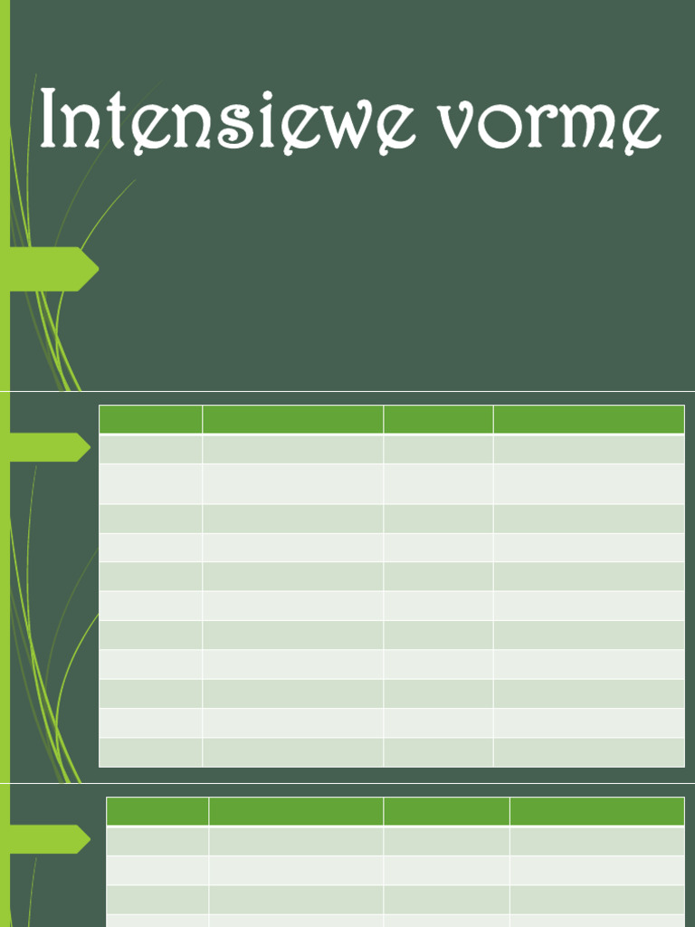 Intensiewe Vorme Notas | PDF