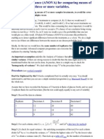 ANOVA Guide for Comparing Means of 3+ Samples