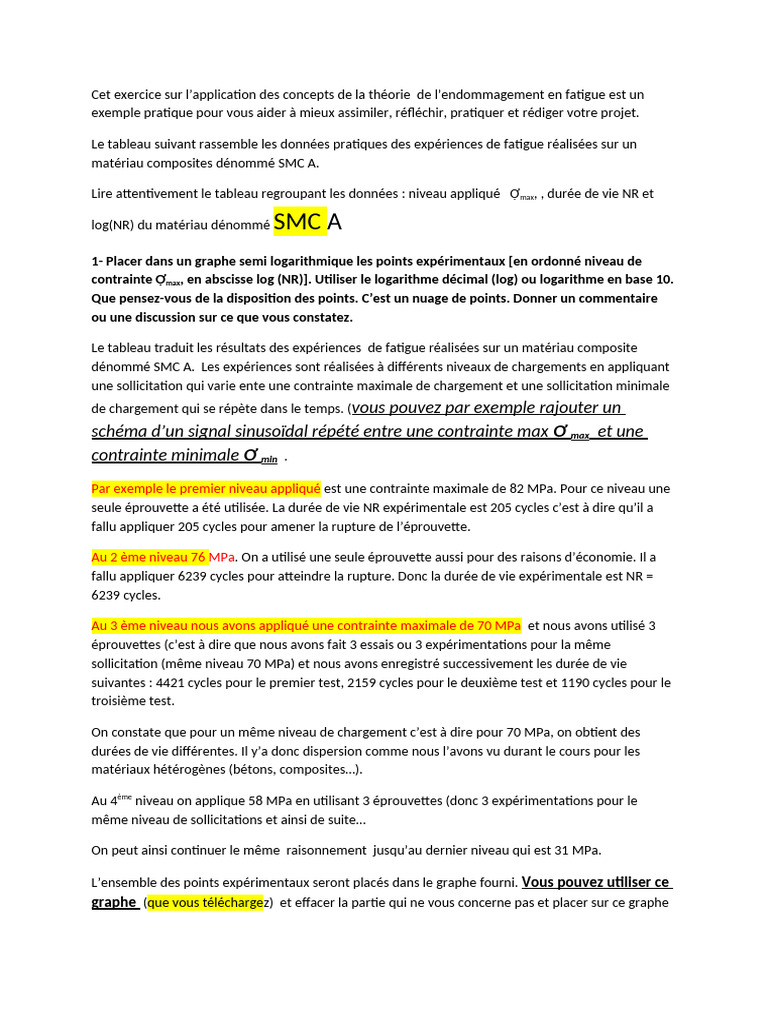 Application SMC A | PDF | Fatigue (matériau) | Science des matériaux