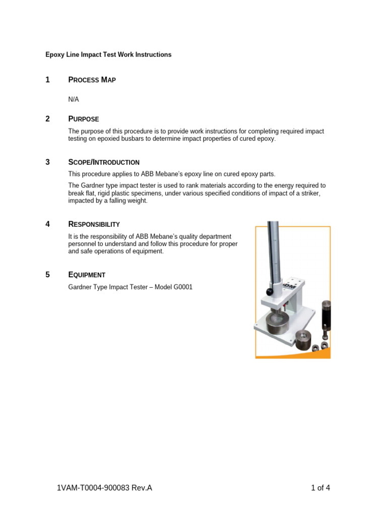 Epoxy Line Impact Test WI | PDF