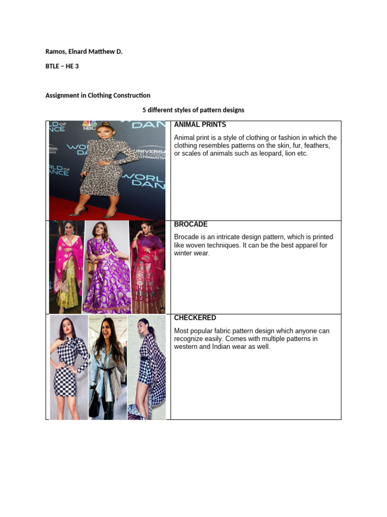 5 Different Styles of Pattern Designs | PDF