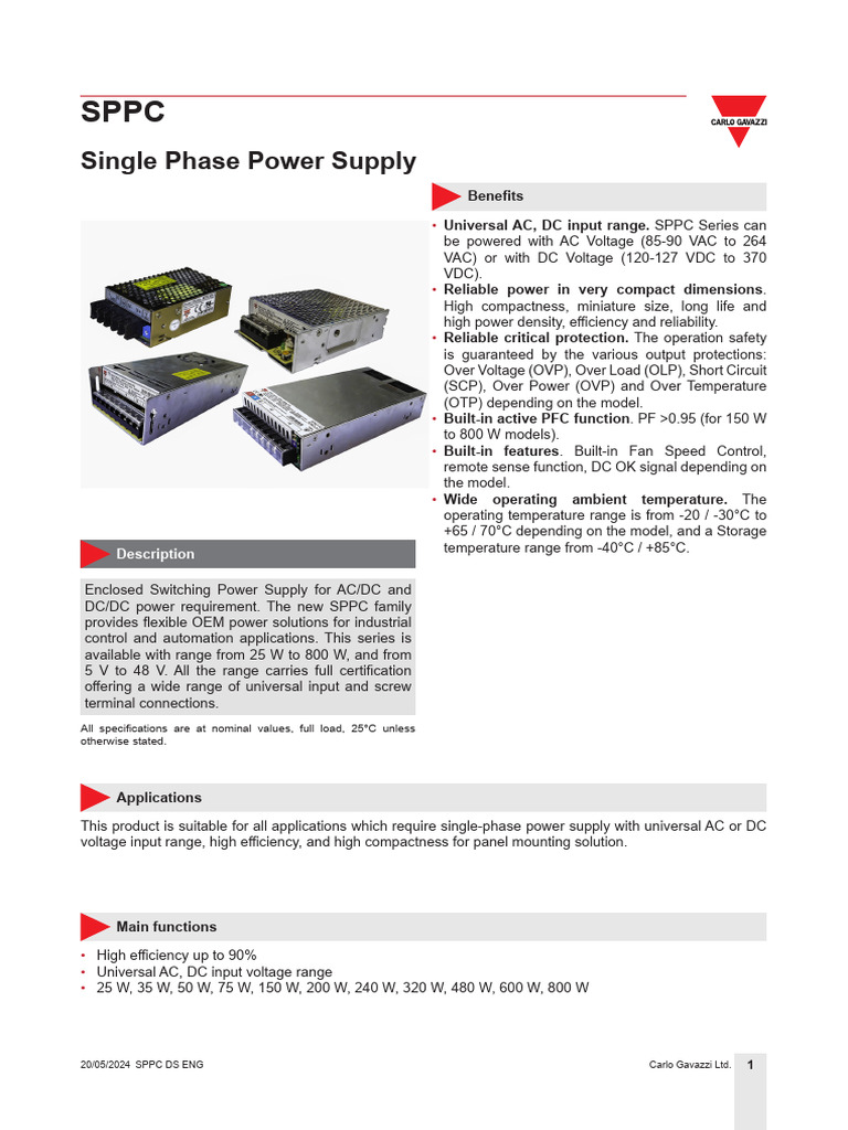 SPPC_DS_ENG | PDF | Power Supply | Direct Current