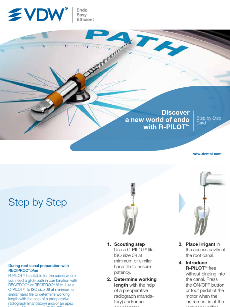 VDW Dental R PILOT Step by Step Card En | PDF | Chess | Chess Openings