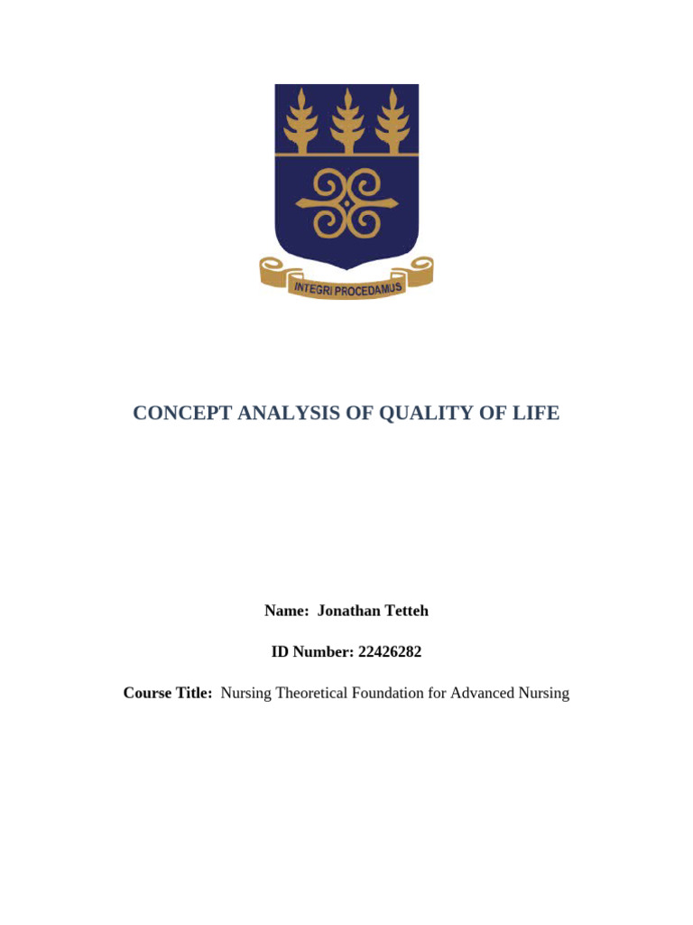 Concept_Analysis_Quality_of_Life | PDF | Quality Of Life | Well Being