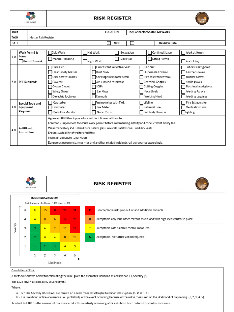 Master Risk Assesment | PDF | Personal Protective Equipment | Welding