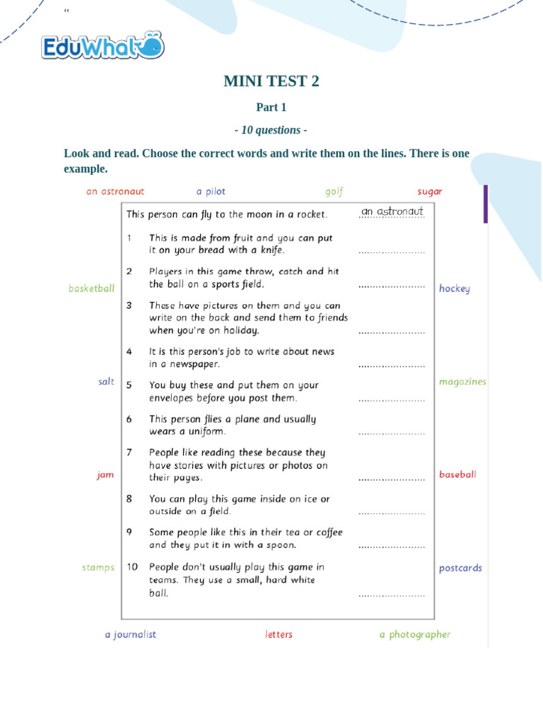 Mini test 1 | PDF