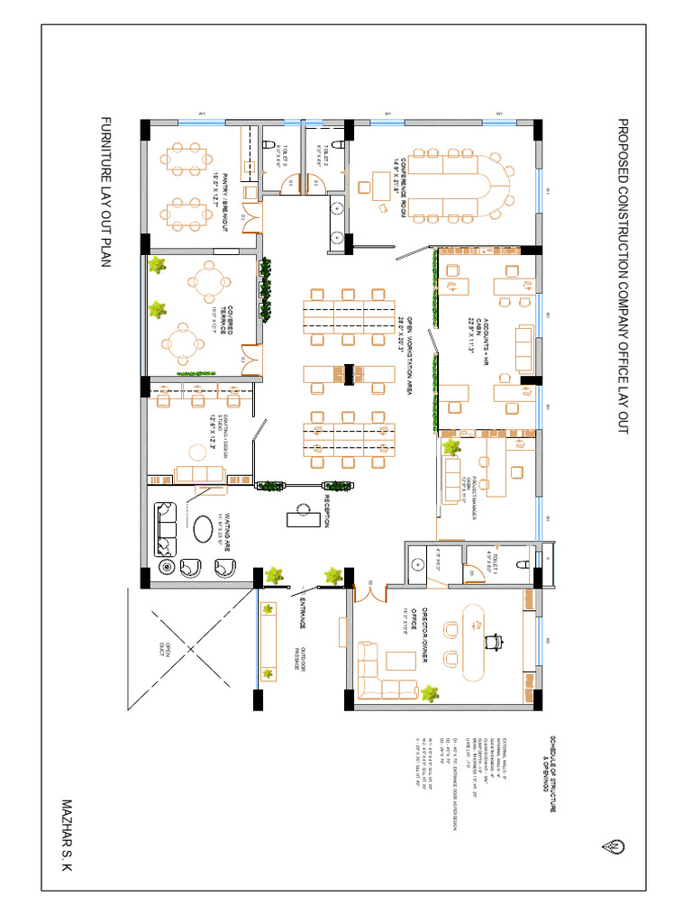 Office Layout Plan | PDF | Architectural Design | Architecture