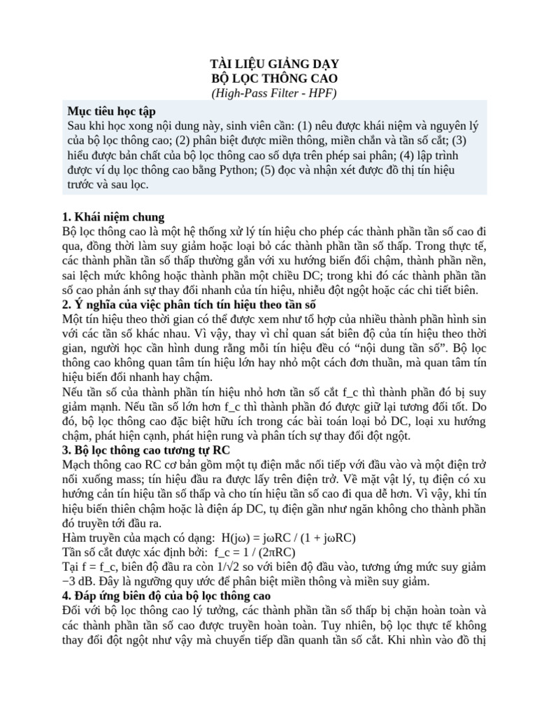 Bo Loc Thong Cao | PDF
