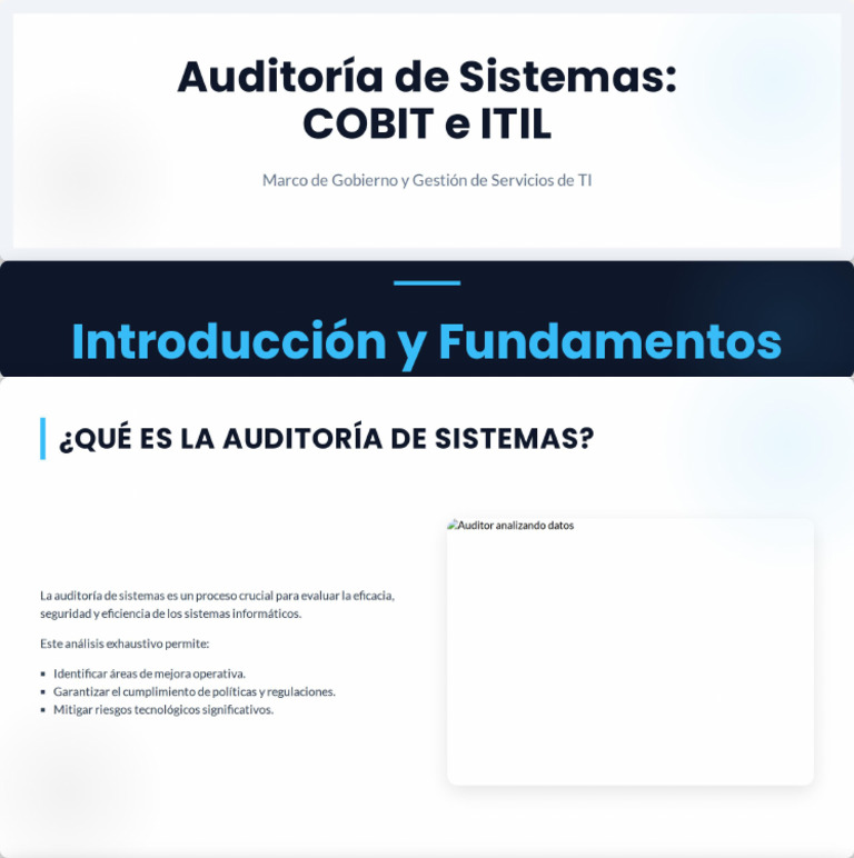 Auditoría de Sistemas - COBIT e ITIL | PDF