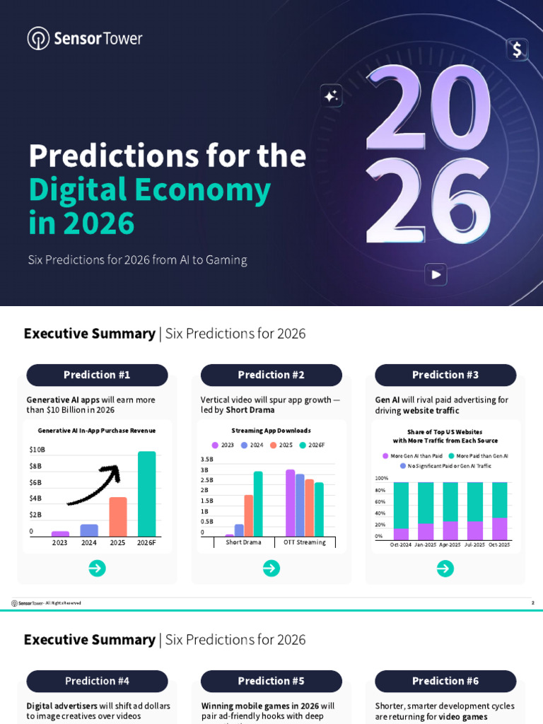 Sensor Tower Predictions for the Digital Economy in 2026 | PDF | Mobile ...