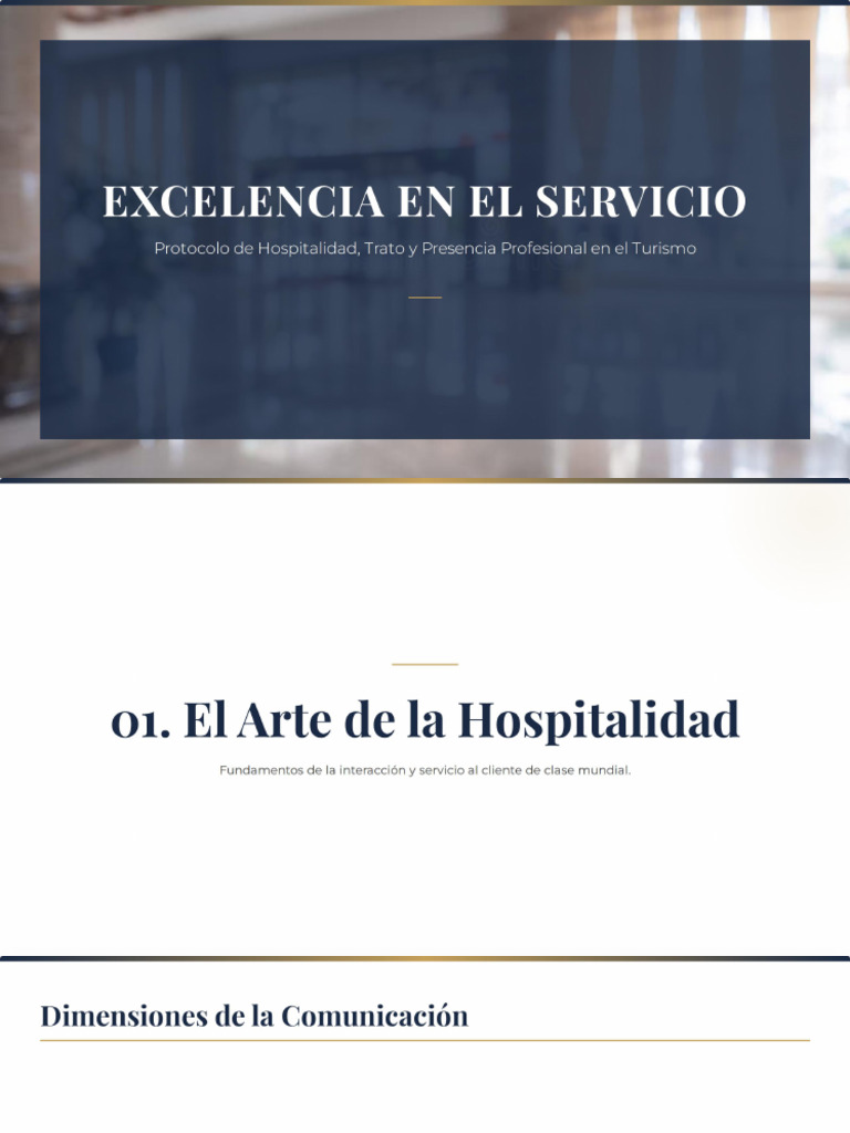 Hospitalidad y Presencia Profesional | PDF