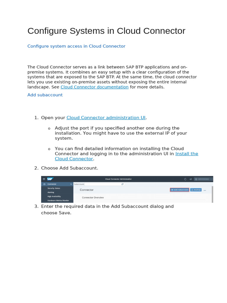 Configure Systems in Cloud Connector | PDF | Cloud Computing | Computer ...