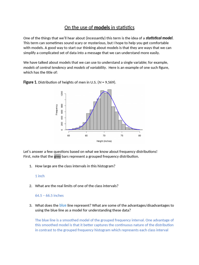 01_KEY_Models_in_Statistics | PDF | Mode (Statistics) | Mean