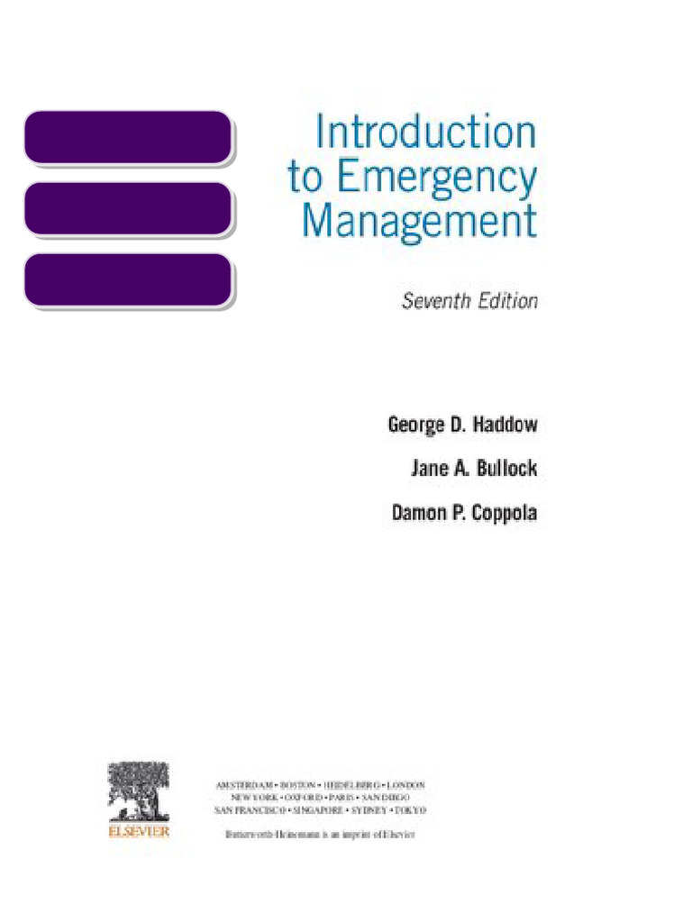 Introduction to Emergency Management 7th Edition George D. Haddow ebook pdf | PDF | Emergency ...