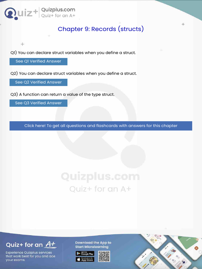 You Can Declare Struct Variables When You Define a Struct | PDF ...