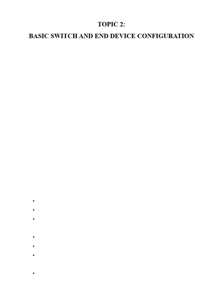 Topic 2 - Basic Switch and End Device Configuration | PDF | Ip Address ...