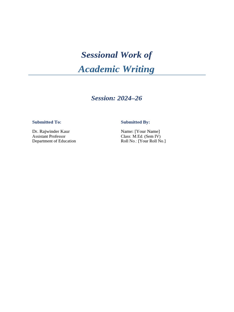 Academic_Writing_Assignment | PDF | Note (Typography) | Editing
