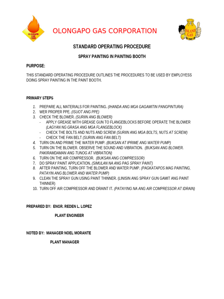 Unloading Lpg to Storage Sop | PDF