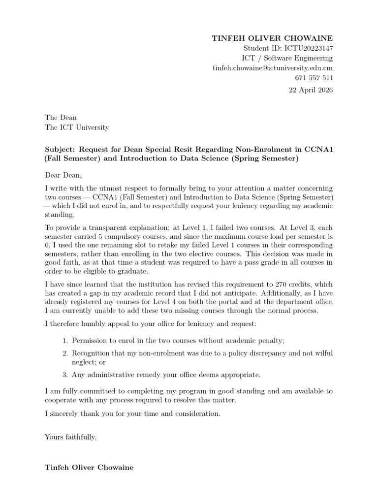 Dean Supervision Letter | PDF