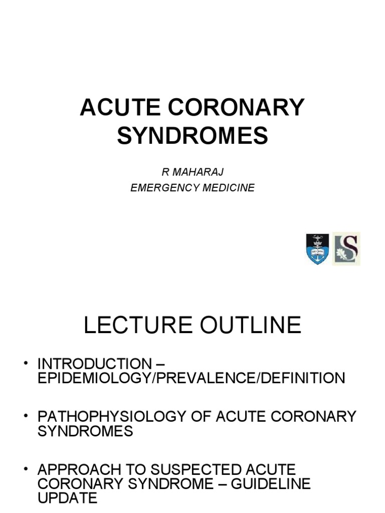 Acute Coronary Syndromes Overview | PDF | Angina Pectoris | Myocardial ...