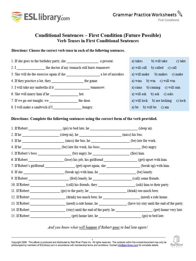 First Conditional Exercises 4 | PDF