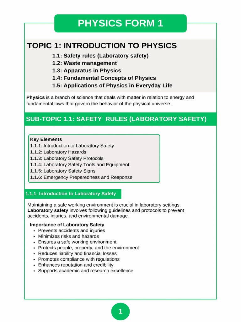 Physics Form 1 | PDF
