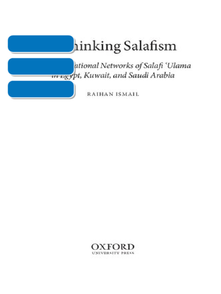 Download Ebook Rethinking Salafism: The Transnational Networks of ...