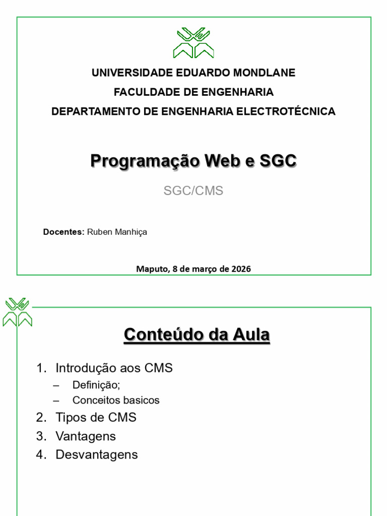 0.1. CMS | PDF | Rede mundial de computadores | Internet e Web