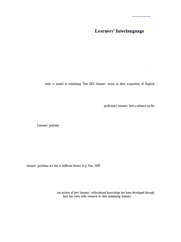 Collocational Errors in EFL Learners Int | PDF | Second Language | Noun