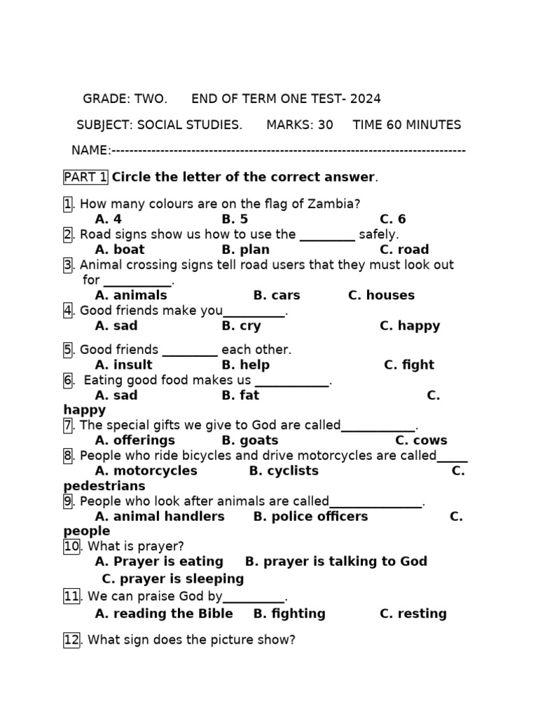 G2 S.S. TEST- 2024. | PDF