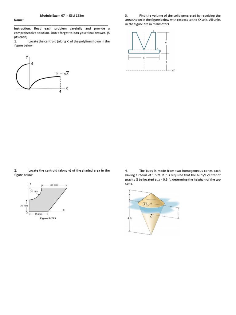 ESci 123m Module Exam 07 f | PDF