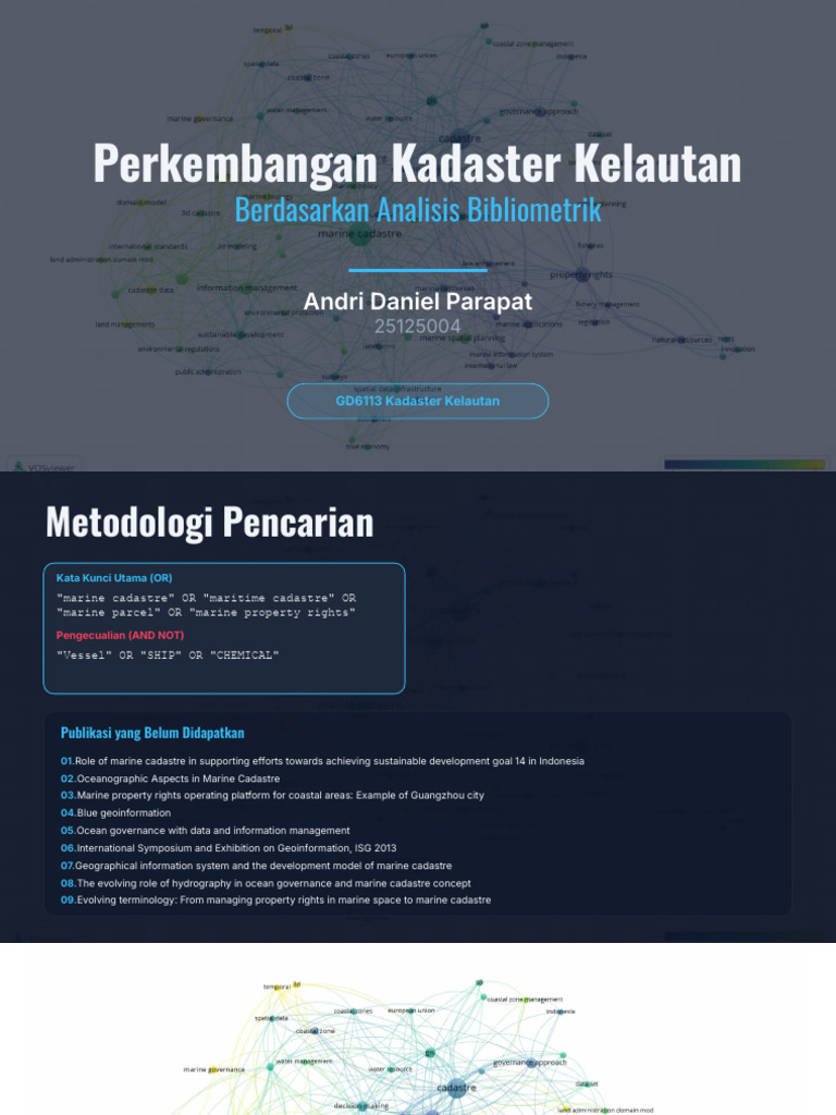 Perkembangan Kadaster Kelautan Berdasarkan Analisa Bibliometrik | PDF